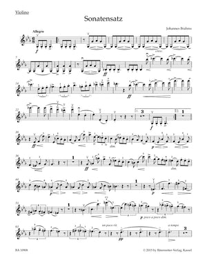 Brahms: Sonata Movement from the F. A. E. Sonata, WoO 2