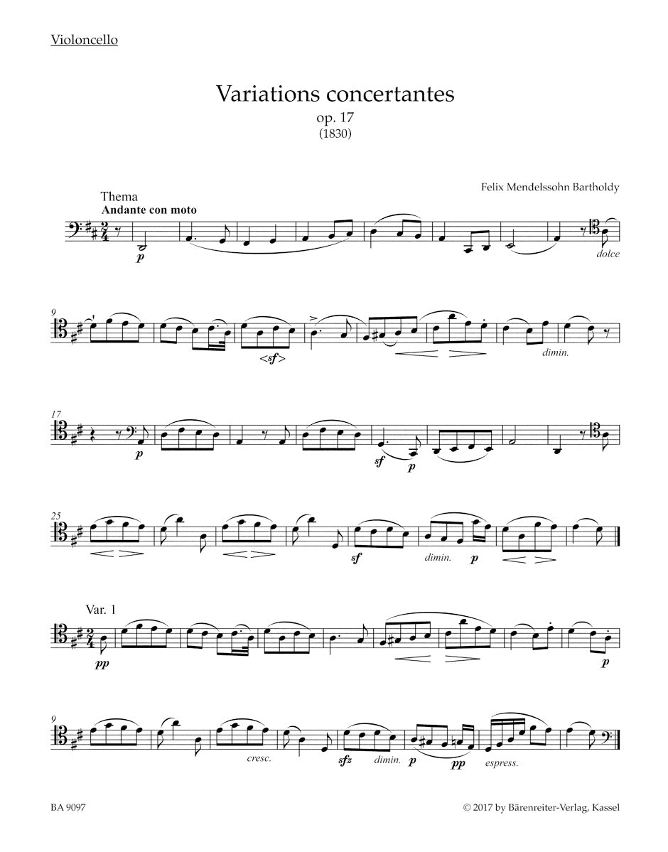 Mendelssohn: Complete Works for Cello & Piano - Volume 2