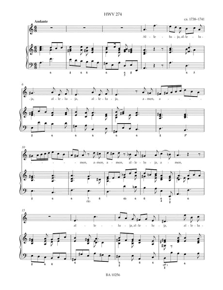 Handel: 9 Amen and Halleluja Movements, HWV 269-277