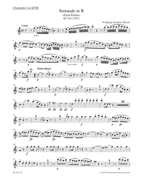 Mozart: Serenade in B-flat Major, K. 361 (370a)