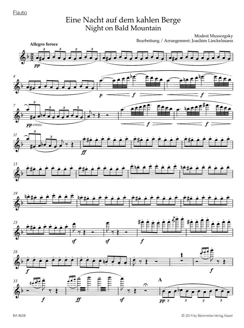 Mussorgsky: Night on Bald Mountain for Woodwind Quintet