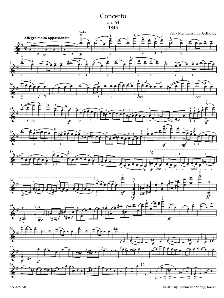 Violin Concerto in A minor (I. Allegro) –