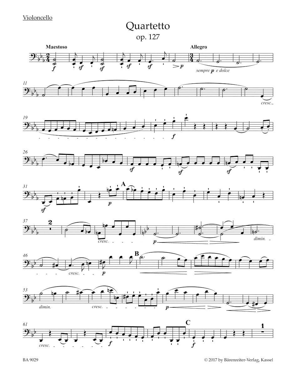 Beethoven: String Quartet in E-flat Major, Op. 127