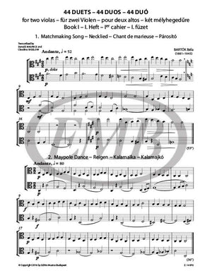 Bartók: 44 Duets (transc. for 2 violas)