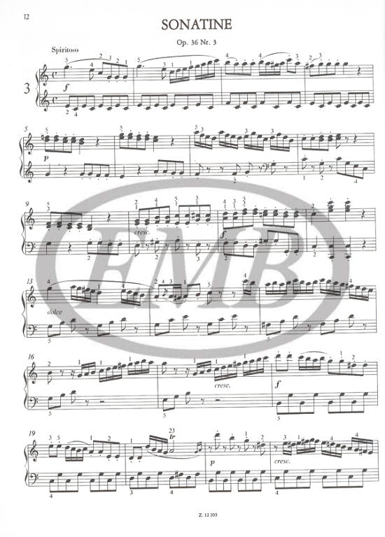 Clementi: Sonatinas, Opp. 36, Op. 4 (37a & 38a)
