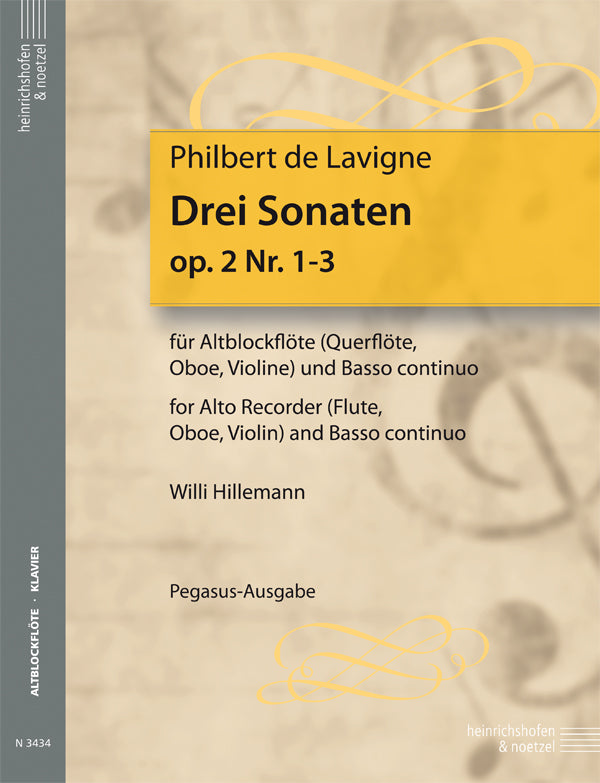 Delavigne: Sonatas, Op. 2, Nos. 1-3 (arr. for recorder & basso)