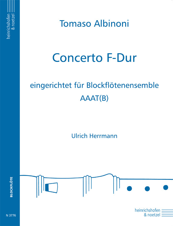 Albinoni: Concerto in F Major (arr. for AAATB recorder)