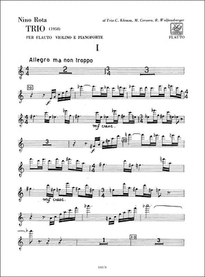 Rota: Trio for Flute, Violin and Piano