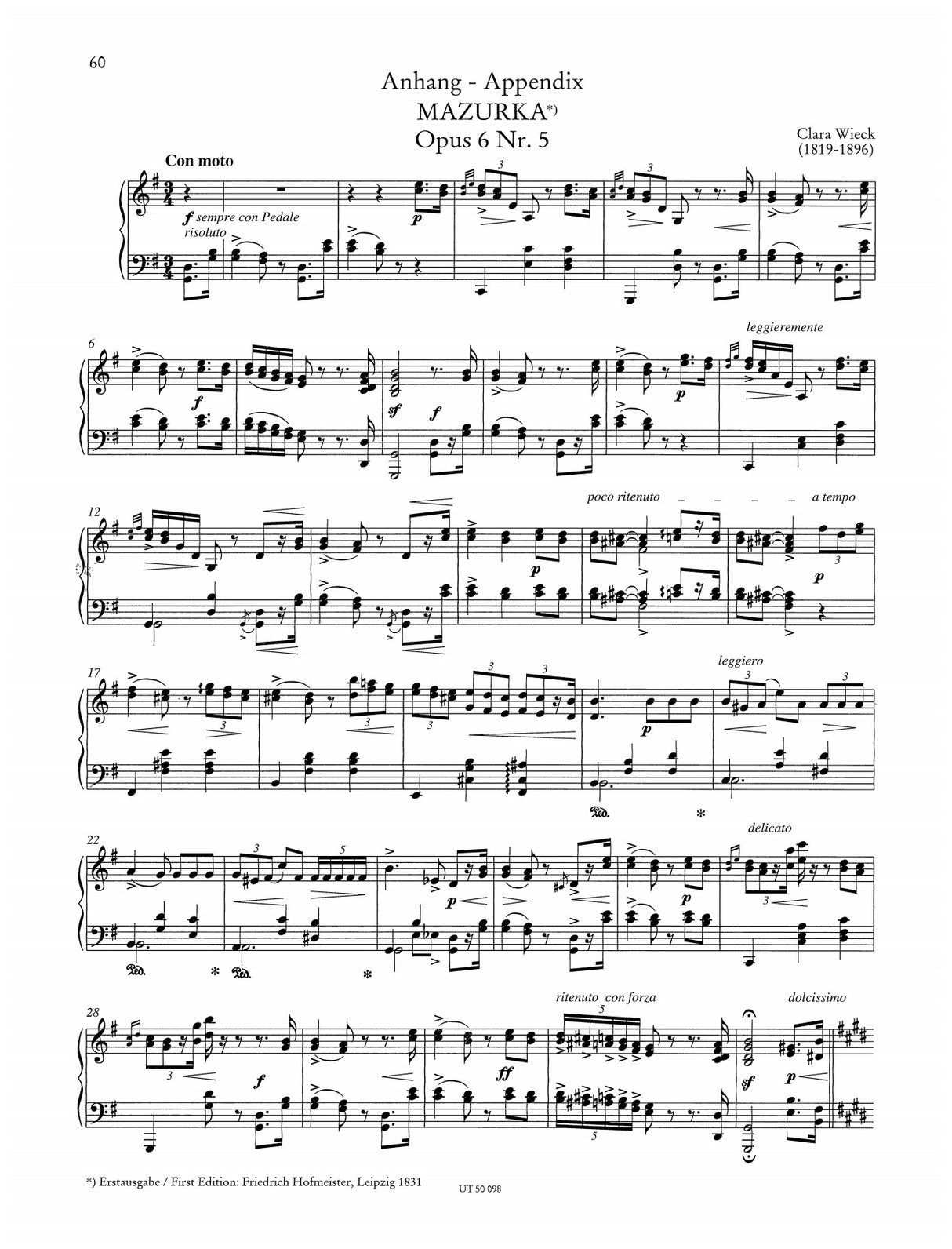Schumann: Davidsbündlertänze, Op. 6