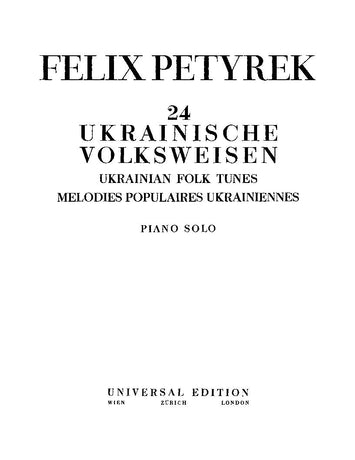 24 Ukrainian Folk Tunes for Piano