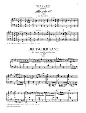 Schubert: Selected Waltzes and German Dances