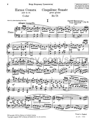 Prokofiev: Piano Sonata No. 5, Op. 38
